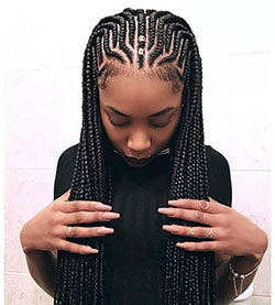 Peinados Cornrow, peinados africanos, trenzas de caja: Cabello con textura afro,  trenzas de caja,  peinados africanos,  El pelo en capas,  Peinados Trenzados,  Trenza francesa  