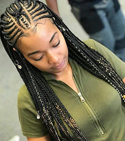 Estilos Cornrow para mujeres, trenzas Box: corte bob,  trenzas de caja,  Cabello corto,  Peinados con trenzas,  pelo negro  