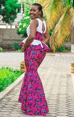 Falda y blusa Ankara para 2019: Vestido de novia,  vestidos africanos,  camarones asos,  Vestidos Ankara  