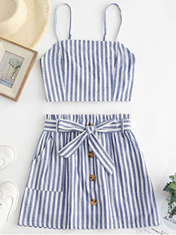 Ideas poderosas para probar conjuntos zaful de 2 piezas, crop top: trajes de verano,  top corto  