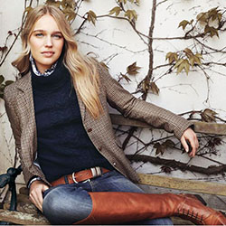 Ropa de mujer de estilo country inglés.: Pelo largo,  Estilo callejero,  Combinar Botas Marrones  