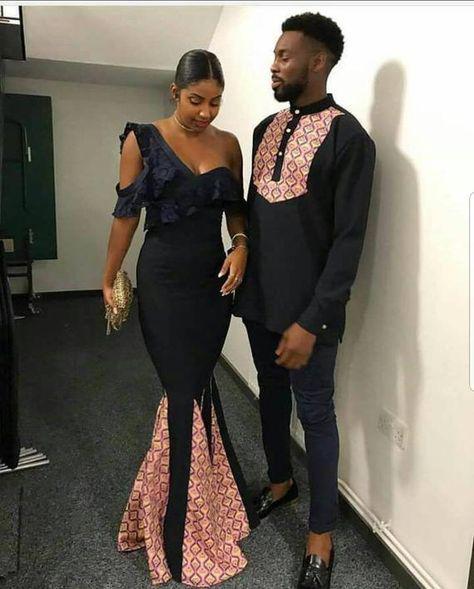Trajes a juego de pareja para la boda: paño kente,  ropa infantil,  Trajes de boda de pareja negra,  trajes de pareja  